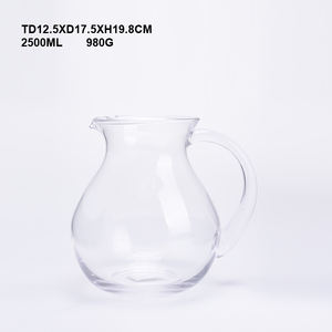 पानी के जूस के दूध के लिए हैंडल के साथ 1.8 लीटर ग्लास पानी - Product Image 5