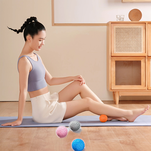 Alta calidad Fitness portátil <span class=keywords><strong>Mini</strong></span> auto silicona 4 velocidades cuerpo completo vibrador Yoga Fascia músculo calefacción sincronización Control masaje - Product Image 4