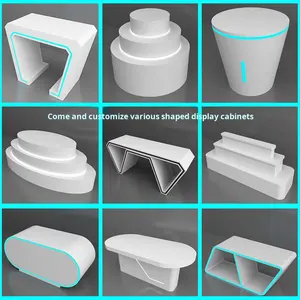 Intelligente, Kreative und Langlebige Beleuchtete Hotel-Rezeptionstheken mit LED-Licht, Maßgefertigte Lackierte Insel-Displays für Unternehmenspräsentationen - Product Image 5