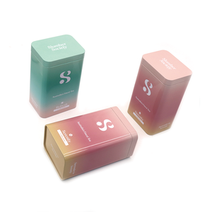 Sang trọng 85*65*140 mét có thể tái chế tinplate kim loại vuông trà & cà phê bao bì <span class=keywords><strong>tin</strong></span> Container có thể với nắp thả cho trà lỏng - Product Image 3