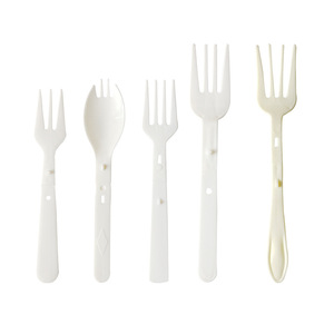 Direct Selling Individually Packed Thickened Fork and Spoon Disposable Plastic PP Folding Fork