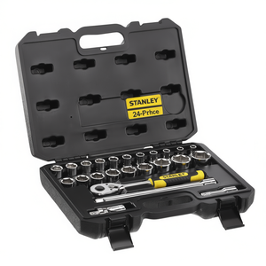 Stanley 24 <b>Pc</b> Socket Wrench <b>Set</b> 1/2 Inch Drive Mechanics Tool Kit - Product Image 2