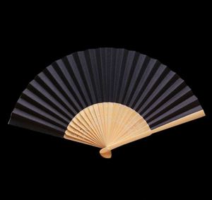 Abanico de Mano Personalizado con Logotipo para Boda, 33 cm, Plegable, de Bambú con Decoración Pintada y Tallada, Bolsa de Regalo de Organza para Boda, Artículo DIY - Product Image 3