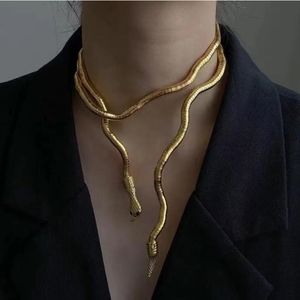 Moda Hip Hop a forma di serpente 90CM gioielli belle collane collane d'<span class=keywords><strong>oro</strong></span> per le donne - Product Image 1