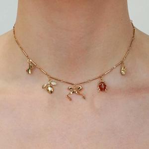 Colgante pequeño DIY para mujer de acero inoxidable con corazón de mariposa Sun Cross Zircon botas de moda dijes para pulsera - Product Image 3