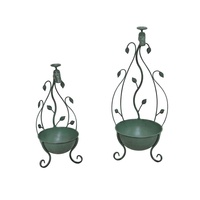 Ornement d'extérieur élégant pour la maison et le jardin Décoration de jardin en métal Chaise de jardinière en fer avec treillis