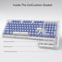Clavier mécanique de jeu Hot Swap K98M avec interrupteurs Marble, sans fil Bluetooth, rétroéclairé, USB Type-C pour configuration de bureau