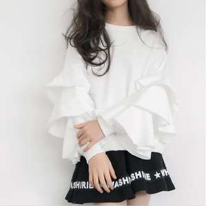 เสื้อผ้าเด็ก2016เคยสวมเสื้อบูติกสีขาวหลวมๆว่างเปล่า - Product Image 2