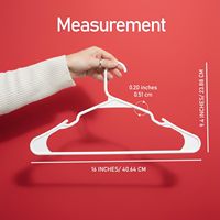 Cintres en plastique Utopia Home, lot de 50, cintres pour vêtements économiseurs d'espace, blanc |   Durable &amp;   Fort |   Organisateur de placard &amp;   Stockage |