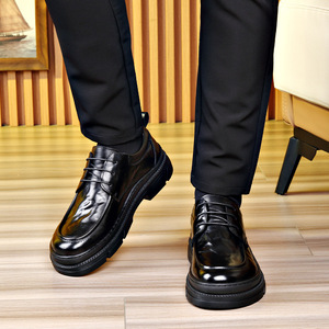 Zapatos Sin Cordones Antideslizantes e Impermeables para Hombre, Parte Superior de Cuero Genuino, Suela de Goma, Mocasines Elegantes para Oficina, Cómodos para Negocios y Uso Casual - Product Image 4