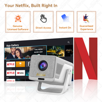 Application officielle Netflix 1400 CVIA Mini projecteur 4K Décodeur Projecteur portable Support Vidéo Projecteur 4k Natif 1080P Projecteur vidéo