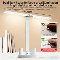 Lampe de table LED multifonctionnelle pliable OEM avec porte-stylo, lumière de lecture réglable, lampe de table pour le soin des yeux, lampe de bureau USB type C