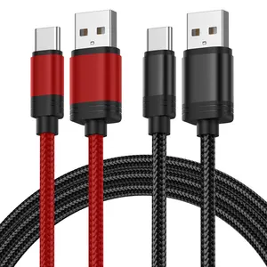 factory OEM ODM fast charging Sync Data USB Cable nylon braided aluminum alloy housing 3ft 6ft 10ft Charging Cable