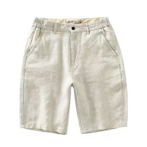 <span class=keywords><strong>3XL</strong></span> 100% Lin Usine Chine Pantalons d'été de haute qualité pour hommes Casual Comfortable Holiday Shorts Mens Casual Vocation Plain Shorts - Product Image 2