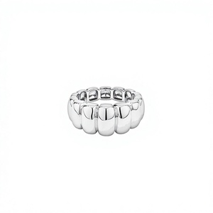 Anillo de Plata de Ley 925 para Mujer, Anillo de Eternidad con Cuentas Pulimentadas - Product Image 2