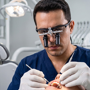 Professional 6X 4X TTL Prismatic Dental Loupes with Wireless LED Light, Ergonomic Adjustable <strong>Binocular</strong> for Surgical Procedures - Product Image 1