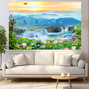 カスタムウォール壁画壁紙山滝自然風景写真壁画背景幕家の装飾用 - Product Image 2