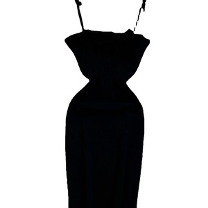 Abito con lacci a coste elegante abito con rifiniture a balze sottili e tinta unita abito da donna aderente Mini abito corto - Product Image 6
