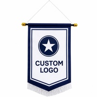 Drapeau de fanion suspendu personnalisé imprimé recto-verso en polyester pour la décoration murale de bars sportifs, de maisons ou de stades de football