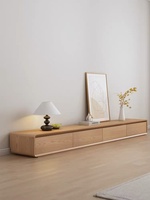 Meuble TV moderne de luxe extensible en bois, ensemble de console centrale de luxe avec table basse, meubles de salon