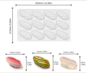 Pistachio Shaped Silicone <b>Cake</b> <b>Mold</b> French Chiffon Baking Tray Oven Safe Dessert Mould for Mousse and Baklava - Product Image 1