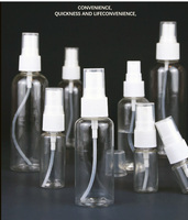 Bouteille Vaporisateur Pompe en Plastique PET Transparent Vide Personnalisée 10ml 20ml 30ml 50ml 60ml 80ml 100ml 120ml 150ml 180ml 200ml