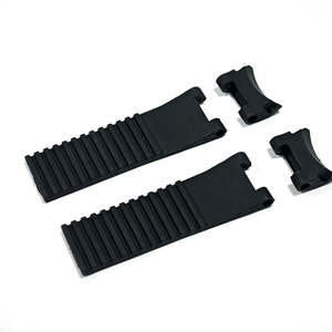 لساعة Ulysse <span class=keywords><strong>Nardin</strong></span> البحرية الفاخرة حزام 22 ، استبدال المطاط الأسود لساعة المعصم - Product Image 5