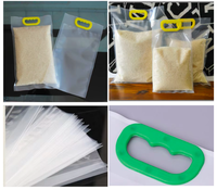 Sacs de riz 5kg transparents à fond plat recyclables écologiques personnalisés Sacs en plastique sous vide