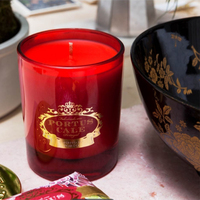 Pot en verre rouge de noël, diffuseur de bougie parfumé avec couvercle en métal, 50 pièces, boîte de luxe décorative personnalisée, pour noël
