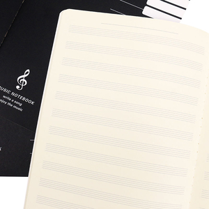 ปกคีย์บอร์ดเปียโนพร้อมโลโก้แบบกำหนดเอง สมุดโน้ตดน<span class=keywords><strong>ต</strong></span>รีสำหรับเขียนเพลงและฝึกซ้อม สมุดโน้ตแบบ 5 บรรทัด - Product Image 4