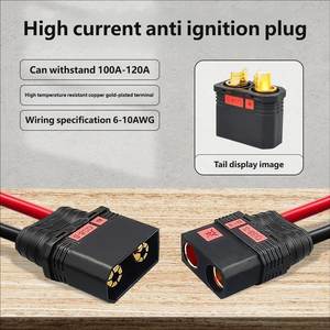 QS8S 110A connecteur Anti-étincelle plaqué or prise de câble de batterie robuste résistant à la chaleur pour E-Bike Drone en laiton Nylon Power - Product Image 3