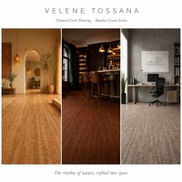 Lantai Gabus Klik Quiet Comfort 11mm MUSEN Ms Berlapis UV Desain Modern untuk Ruang Tamu, Kantor, Hotel, Renovasi Interior