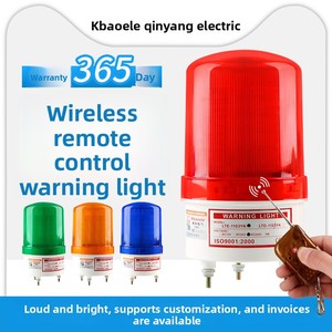 Alarma Inalámbrica con Control Remoto, <span class=keywords><strong>Luz</strong></span> y Sonido, Luces LED Intermitentes, Material de PC, Sonido de Alarma de 110dB, 220V, Luces de Advertencia para Guardias - Product Image 1