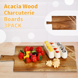 Planche à découper en bois d'acacia Planche à découper en bois massif Nouveau style chinois La maison peut ajouter un logo Planche à découper - Product Image 5