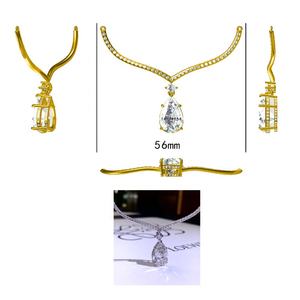 עגילי טבעת שרטוט מותאם אישית עגילי שרשרת תליון צמיד זהב היפ הופ דפוס תכשיטים סכו ”ם מעצב שרטוטים - Product Image 5