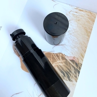 Emballage cosmétique écologique en PP noir mat, flacon de shampoing, flacon cosmétique sous vide 100 ml, flacon pompe à lotion sans air en acrylique de luxe