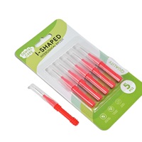 Brosse interdentaire pour soins dentaires à usage orthodontique avec poils en nylon et manche en plastique - Antibactérienne et réutilisable