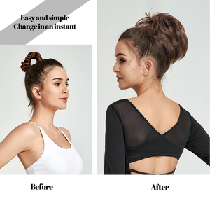 AliLeader Chignon synthétique avec peigne latéral malpropre Clip en chignon polyvalent pour femmes Usage quotidien - Product Image 4