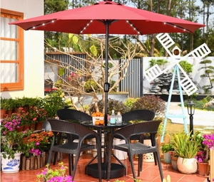 Durevole combinazione di mobili da esterno di tavolo sedia ombrellone per cortile giardino per il tempo libero all'aperto stallo <span class=keywords><strong>centro</strong></span> parasole - Product Image 4