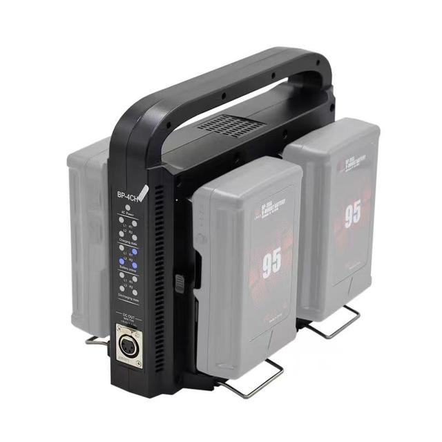 Professional Broadcast 4-channel V-mount V-Lock Digital Fast Charger for Sony Battery / LED Video Light