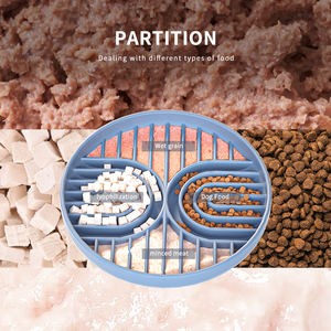 Pet yavaş gıda besleme kasesi gaz ve boğulma önlemek için silikon labirent yavaş vantuz gıda köpek kase ile - Product Image 5