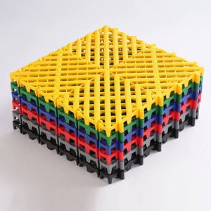 Dalles de sol modulaires antidérapantes en PP pour atelier et garage, revêtement de sol emboîtable amovible, grilles de lavage de voiture pour la vente en gros - Product Image 2