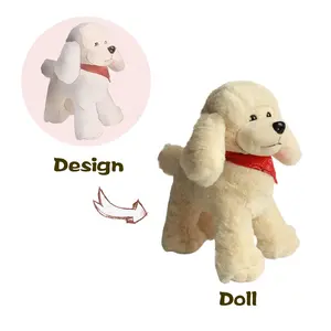 Low MOQ Custom Various Style Little Dog Soft Toy Plush Cute Dog With Bandanas Stuffed Plush Toy