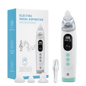 Aspirateur nasal portable rechargeable 68KPA, 5 niveaux d'aspiration, qualité hospitalière, nettoyeur nasal pour bébé, anti-reflux - Product Image 6