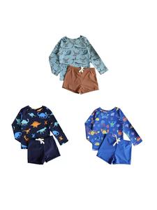 Jongens 2026 Nieuwe stijl zonwerende zwempak en badmuts, stijlvolle badkleding uit één stuk voor kinderen lente strandvakantie - Product Image 4