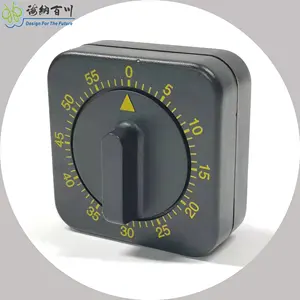 Standard 60 Minuten quadratischer mechanischer Timer umweltfreundlicher Kunststoff-Küchentisch-Timer mit Countdown-Funktion