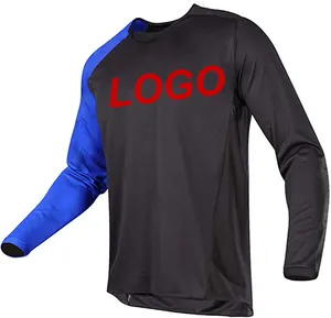 Camisa de moto de corrida personalizada de manga longa durável para mountain bike e motocross, mais recente em vendas