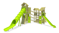 Équipement d'extérieur pour terrain de jeux, toboggan, nouveau design populaire