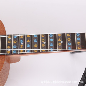 Pegatina para diapasón de ukelele con notas y solfeo para aprender teoría musical, material plástico práctico, hecho en Shenzhen - Product Image 3