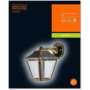 Lámpara de exterior E27, aluminio IP44, color oro, ideal para iluminar terrazas y jardines, resistente a la intemperie. - Product Image 2